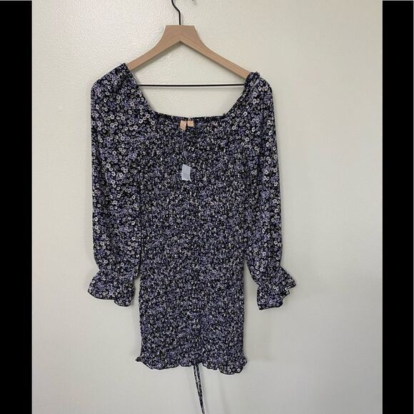 KENEDIK Floral Ruched Long Sleeve Dress - Picture 8 of 14